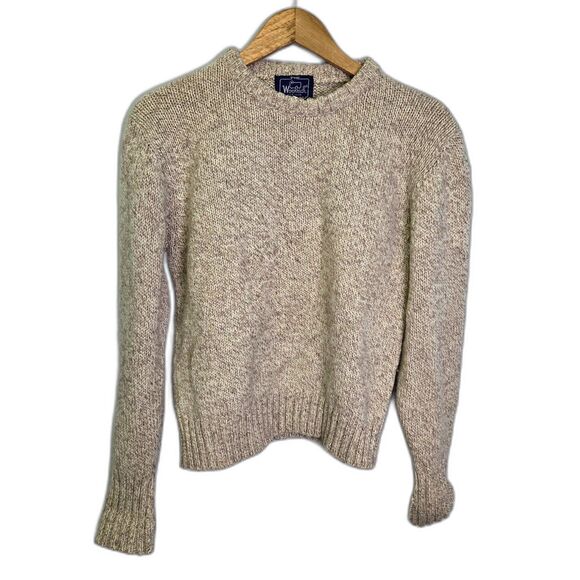 Vintage Woolrich Wool Blend Crewneck Sweater Beige Size Medium - Picture 1 of 7